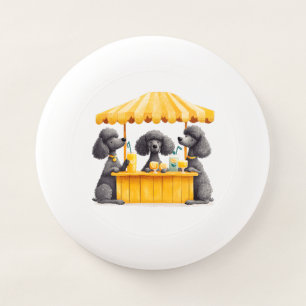 Standard Poodle Dogs Running A Lemonade Stand Wham-O Frisbee