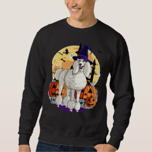 Standard Poodle Halloween Witch Pumpkin Sweatshirt