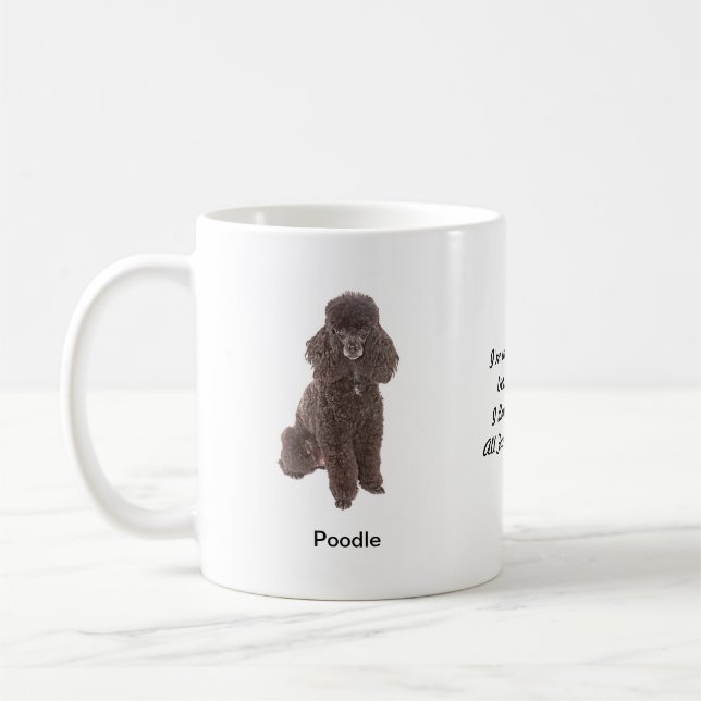 Standard Poodle Mug - With two images and a motif (Left)