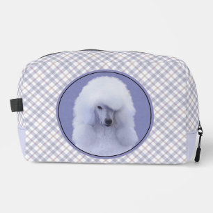 Standard Poodle Painting White Original Dog Art Dopp Kit