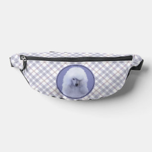 Standard Poodle Painting White Original Dog Art Fanny Pack