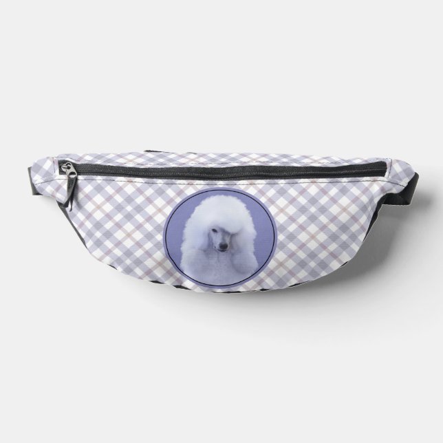 Standard Poodle Painting White Original Dog Art Fanny Pack (Lay Down)