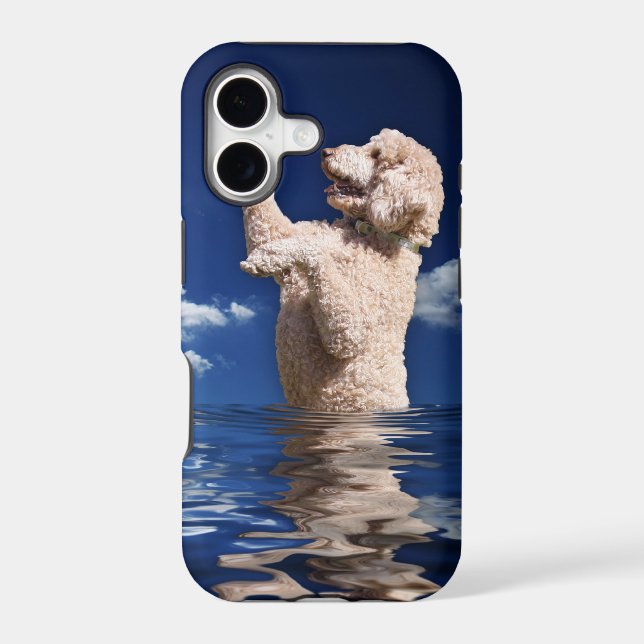 Standard Poodle Reflections Iphone Case (Back)