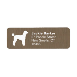 Standard Poodle Silhouette Return Address Labels