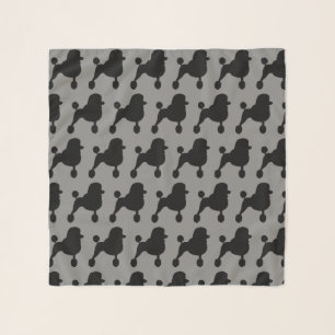 Standard Poodle Silhouettes Pattern Scarf