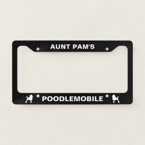 Standard Poodle Silhouettes Poodlemobile Custom License Plate Frame