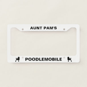 Standard Poodle Silhouettes Poodlemobile Custom License Plate Frame