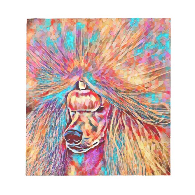 Standard Poodle Springtime Notepad (Front)