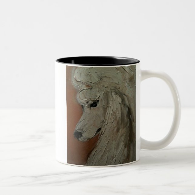 Standard Poodle Two-Tone Coffee Mug (Right)