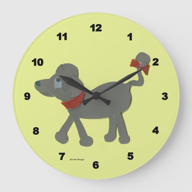Standard Poodle Wall Clock (Front)