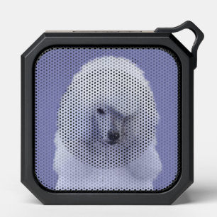 Standard Poodle White Painting - Original Dog Art Bluetooth Speaker