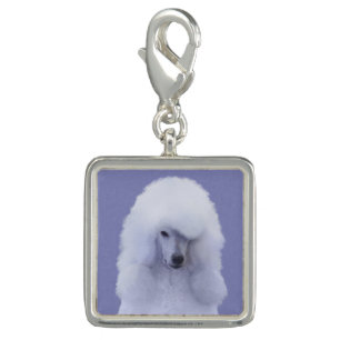 Standard Poodle White Painting - Original Dog Art Charm
