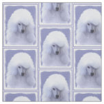 Standard Poodle White Painting - Original Dog Art Fabric