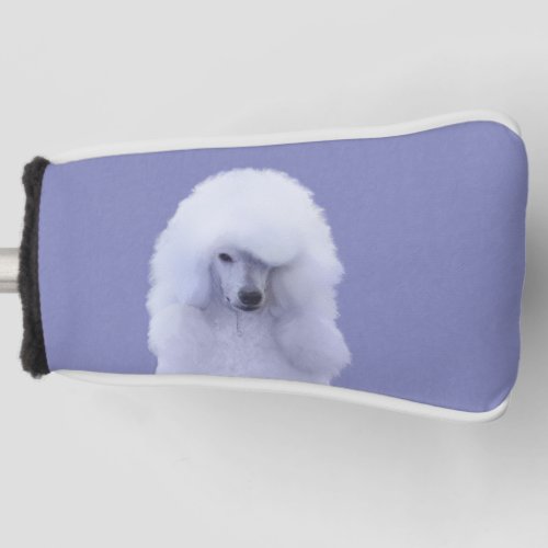 Standard Poodle White Painting _ Original Dog Art Golf Head Cover