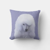 Standard Poodle White Painting - Original Dog Art