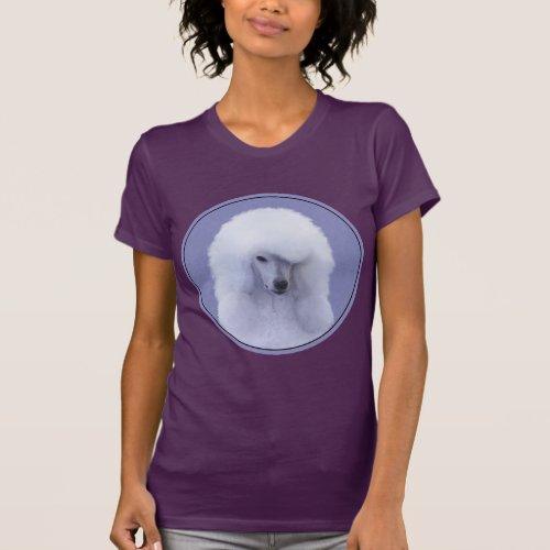 Standard Poodle White Painting _ Original Dog Art T_Shirt