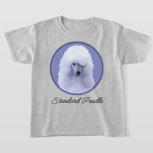 Standard Poodle White Painting - Original Dog Art T-Shirt