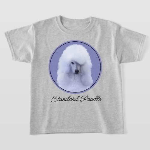 Standard Poodle White Painting _ Original Dog Art T_Shirt