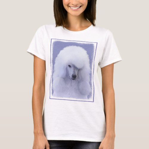 Standard Poodle White Painting _ Original Dog Art T_Shirt