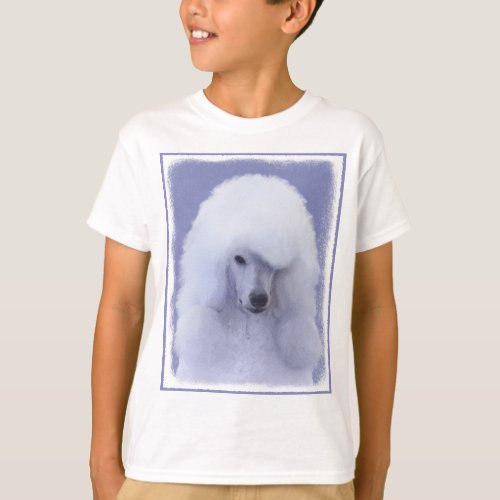 Standard Poodle White Painting _ Original Dog Art T_Shirt