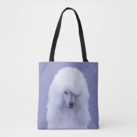 Standard Poodle White Painting - Original Dog Art