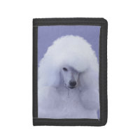 Standard Poodle White Painting - Original Dog Art