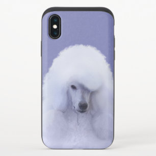 Standard Poodle White Painting - Original Dog Art iPhone X Slider Case