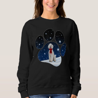 Standard Poodle Winter Snow Paw Dogs Christmas 1 Sweatshirt