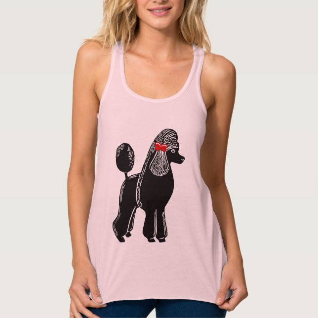 Standard Poodle Women's Slim Fit Racerback Top (Front)