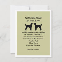 Standard Poodles Wedding Invitation