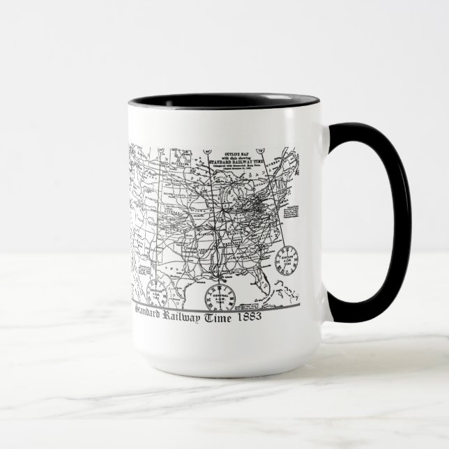 Standard Railway Time Zones 1883 Mug (Right)