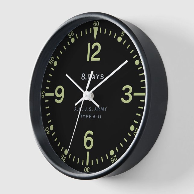 Standard Retro U.S. Army Aircraft Clock (Angle)