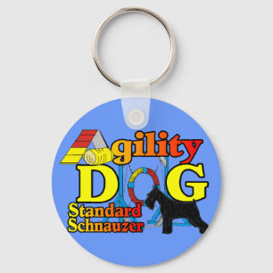 Standard_Schnauzer_Agility Keychain