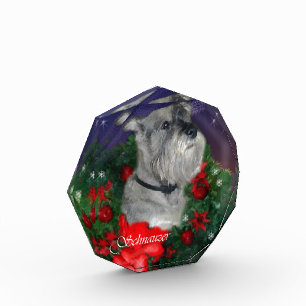 Standard Schnauzer Christmas Acrylic Award