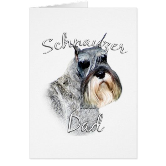 Standard Schnauzer Dad 2 Cards (Front)
