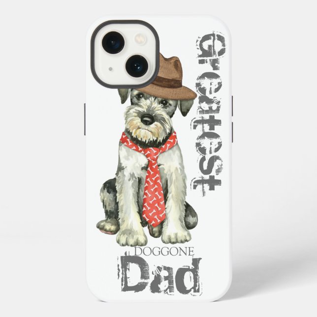 Standard Schnauzer Dad Iphone Case (Back)