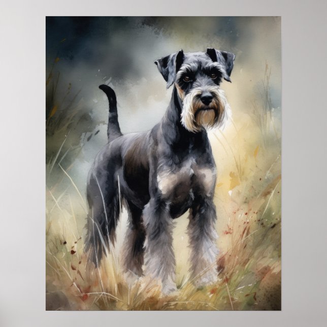 Standard Schnauzer Dog Art Print Poster (Front)