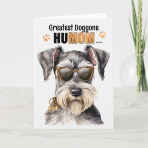 Standard Schnauzer Dog Greatest HuMOM Mother's Day Holiday Card