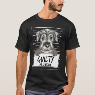 Standard Schnauzer Mugshot Guilty Dog T-Shirt