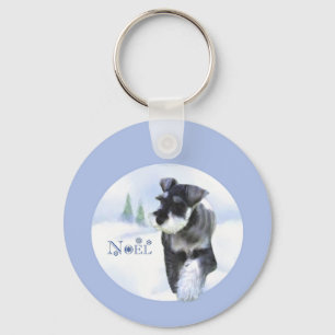 Standard Schnauzer Noel Keychain