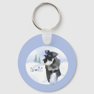 Standard Schnauzer Noel Keychain
