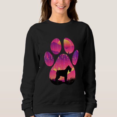 Standard Schnauzer Paw Mom Dad Dog  Women Men Sweatshirt