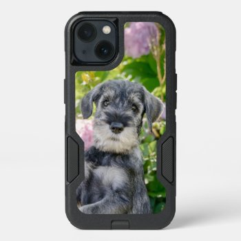 Standard Schnauzer Puppy In A Flowering Garden - Iphone 13 Case by Kathom_Photo at Zazzle