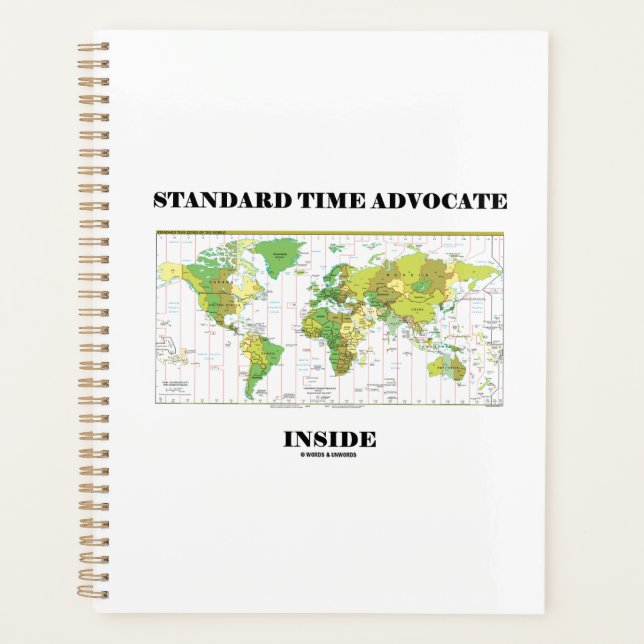 Standard Time Advocate Inside Time Zone Map Planner (Front)