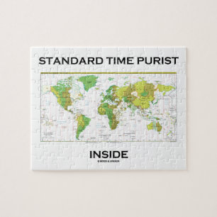 Standard Time Purist Inside (Time Zones World Map) Jigsaw Puzzle
