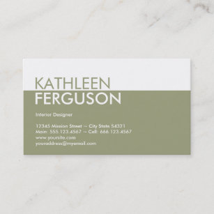 Standard two tone color block green professional business card