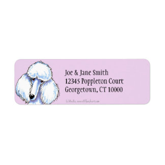 Standard White Poodle Simply Thistle Label