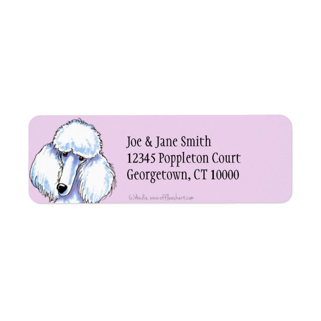 Standard White Poodle Simply Thistle Label (Front)