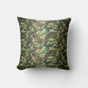 Standard Woodland Camo Throw Pillow
