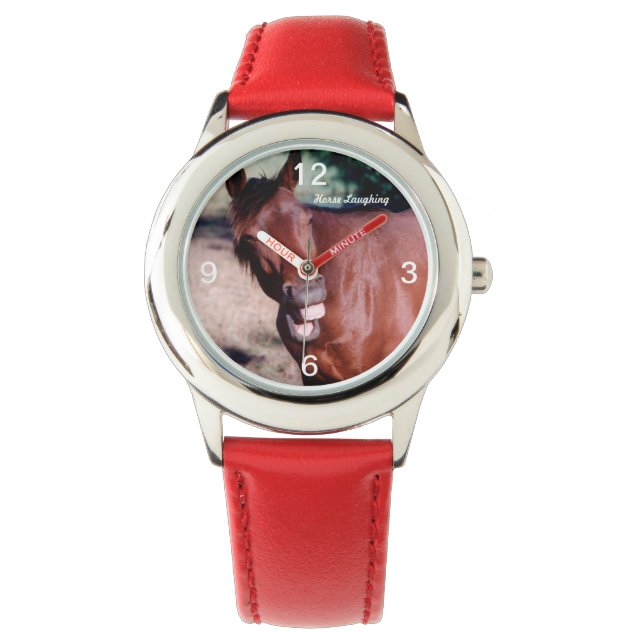 Standardbred Horse Laughing Watch (Front)